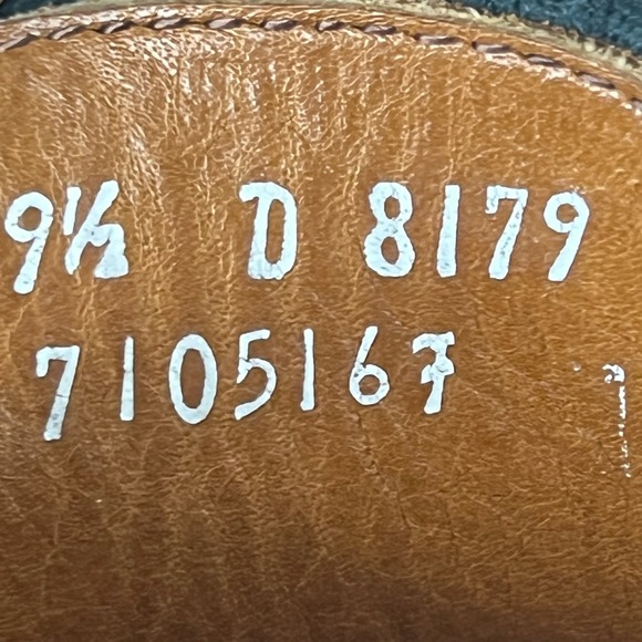 Allen Edmond Bainbridge Cap Toe Oxford Wing Tip Shoe Blucher Navy 9.5 D 8179-C16 - Picture 6 of 8